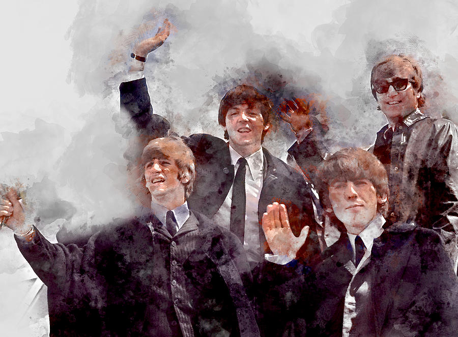 The Beatles #14 Mixed Media by Marvin Blaine