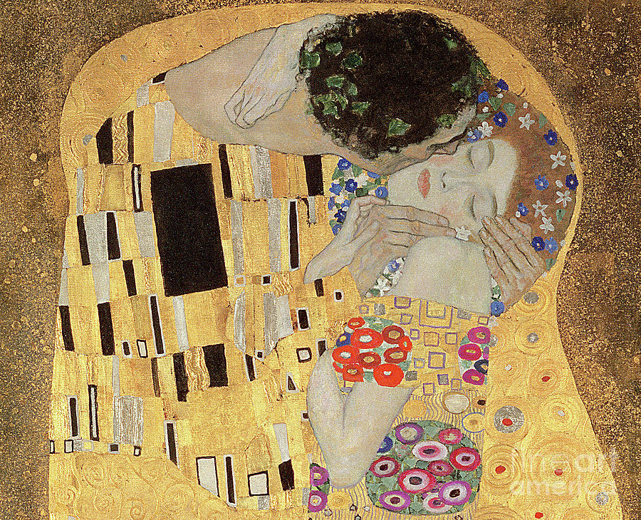 Gustav Klimt Painting - The Kiss by Gustav Klimt