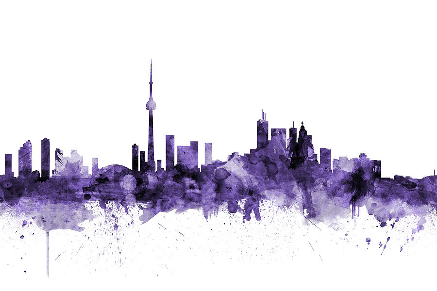Toronto Canada Skyline #14 Digital Art by Michael Tompsett