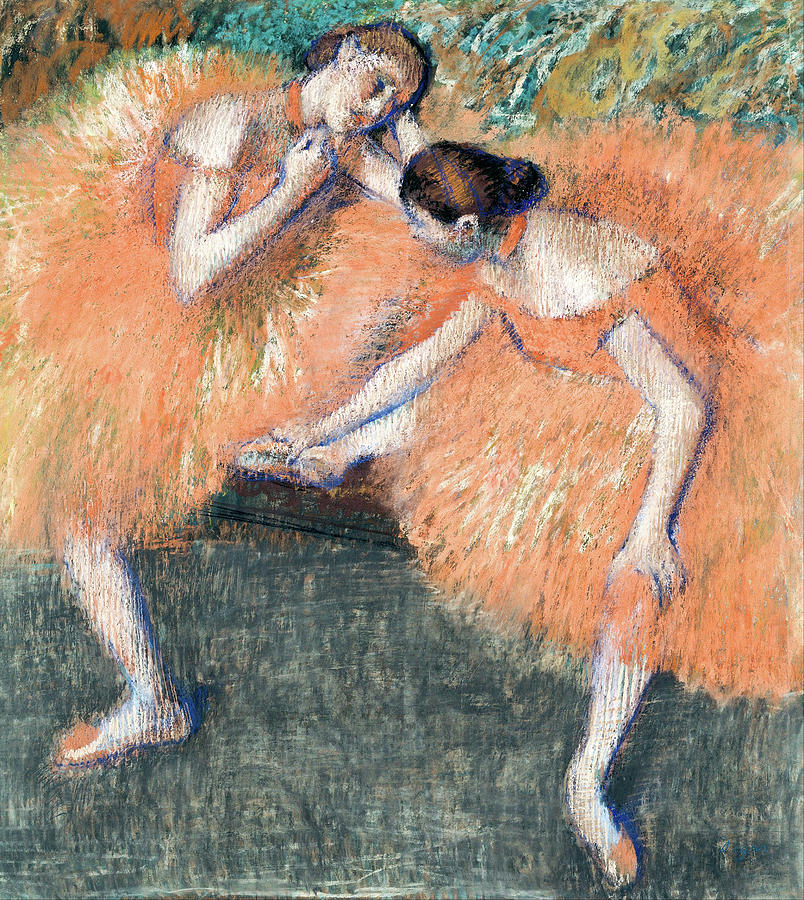 Two Dancers #21 Drawing by Edgar Degas