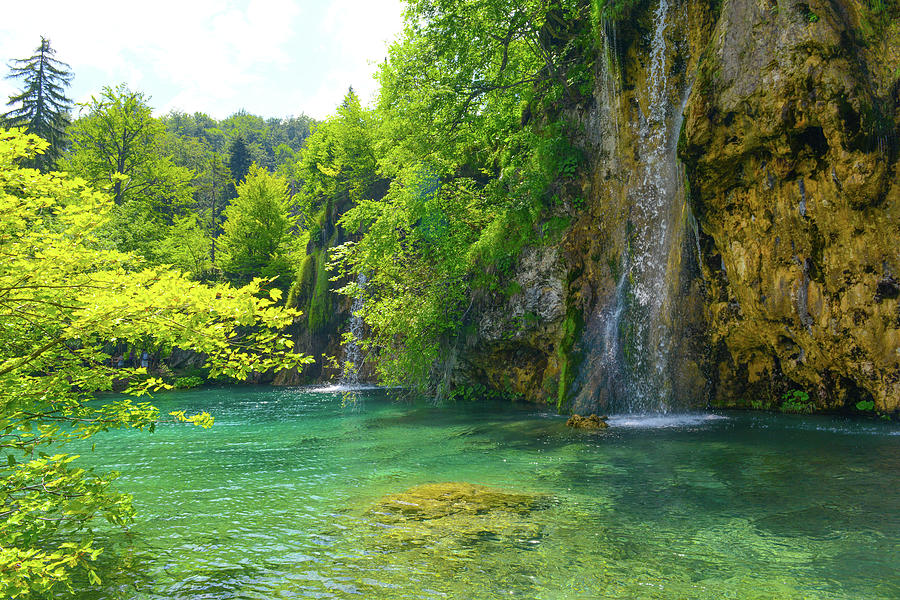 Waterfall in Plitvice National Park in Croatia #14 Photograph by Brandon Bourdages