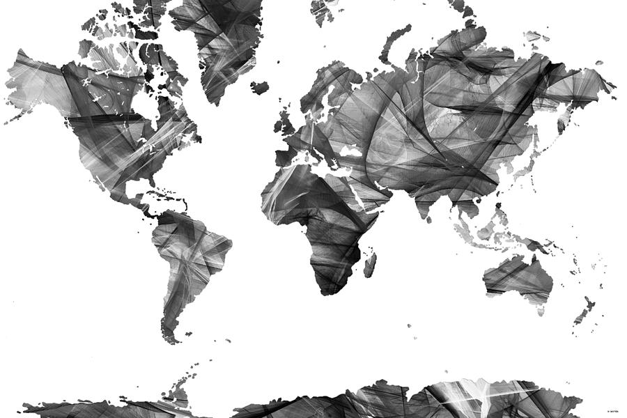 World Map #14 Digital Art by Marlene Watson