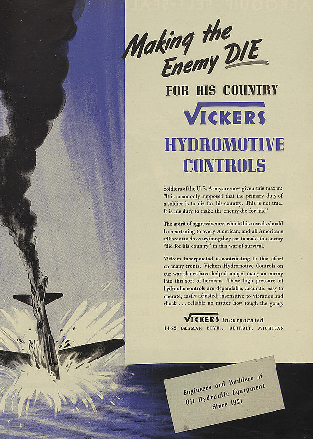 Airplane Painting - World War II Advertisement by American School