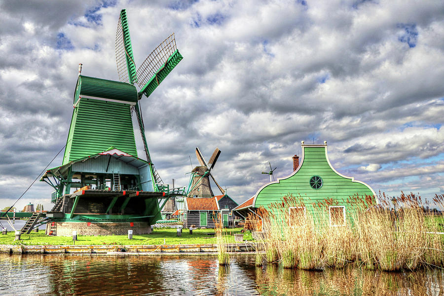 Zaanse Schans Windmills Holland Netherlands #14 Photograph by Paul James Bannerman