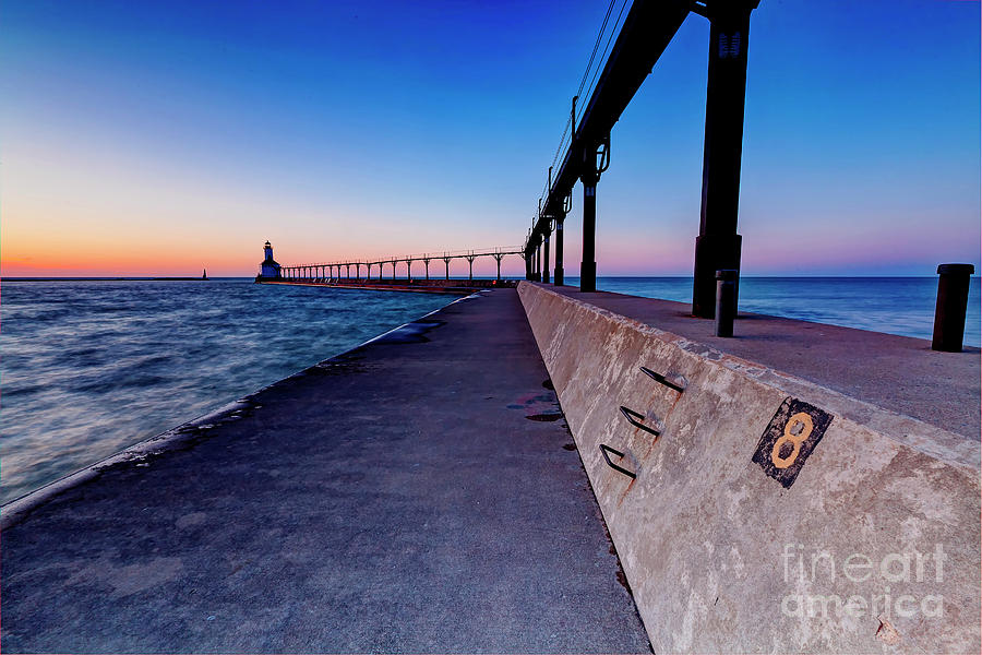 1445 Michigan City Indiana Lighthouse Photograph by Steve Sturgill