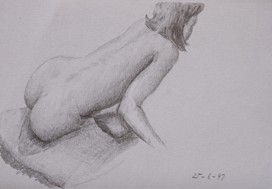 Nude study #146 Drawing by Masami Iida