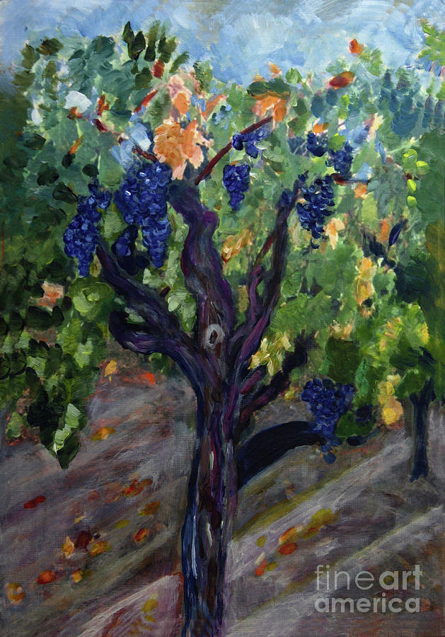 147 Year Old Vines Painting by Donna Walsh