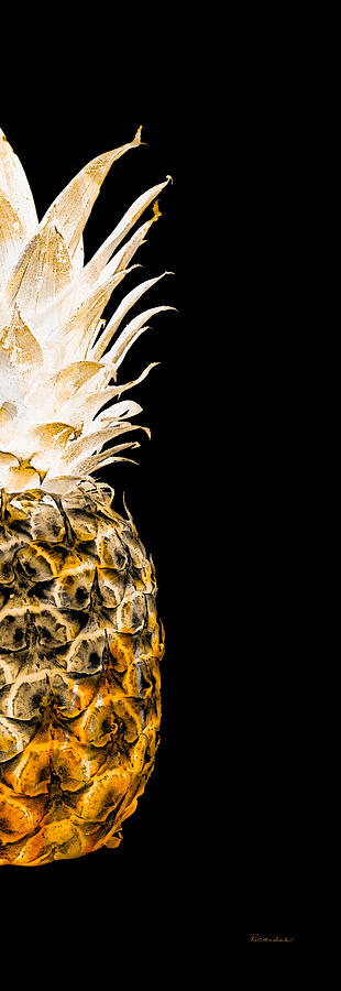 14OR Artistic Glowing Pineapple Digital Art Orange Digital Art by Ricardos Creations