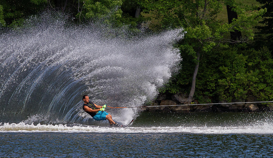 38th Annual Lakes Region Open Water Ski Tournament #15 Photograph by Benjamin Dahl