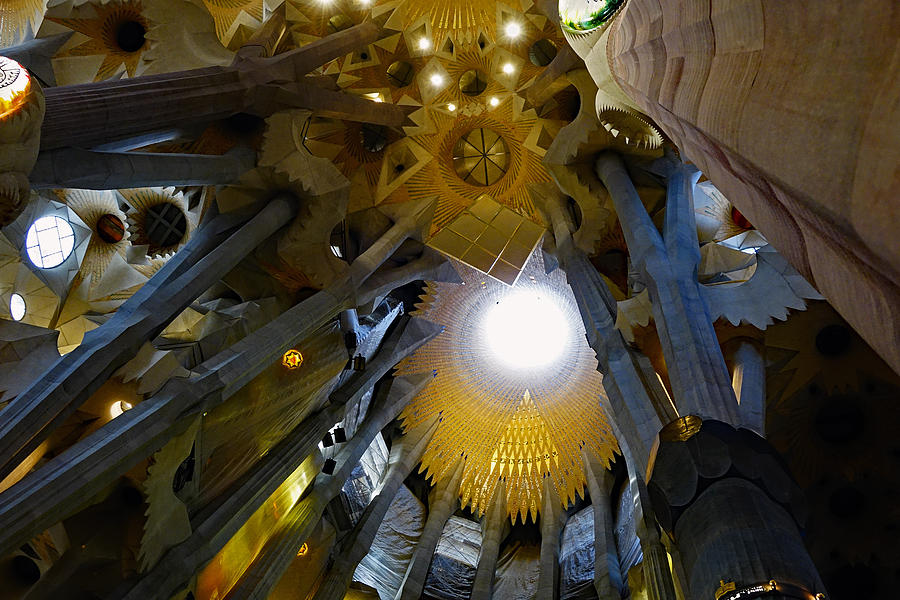 Artistic Achitecture Within The Sagrada Familia In Barcelona Photograph ...