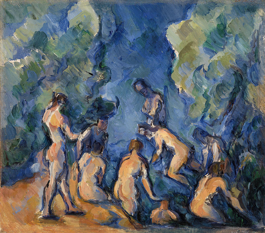 Bathers #25 Painting by Paul Cezanne