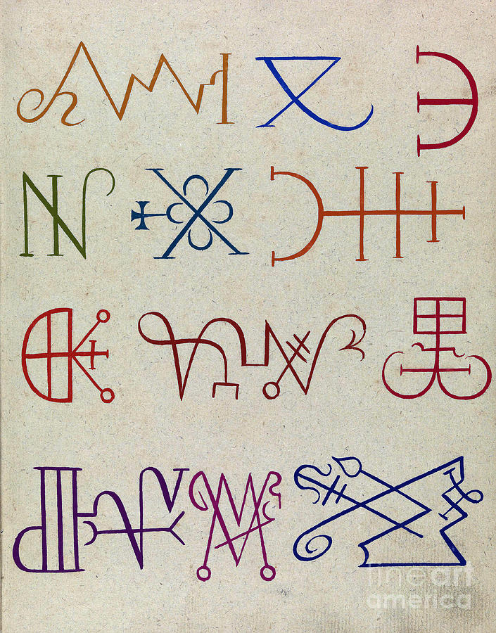 Cabbalistic Signs And Sigils, 18th #15 Photograph by Science Source
