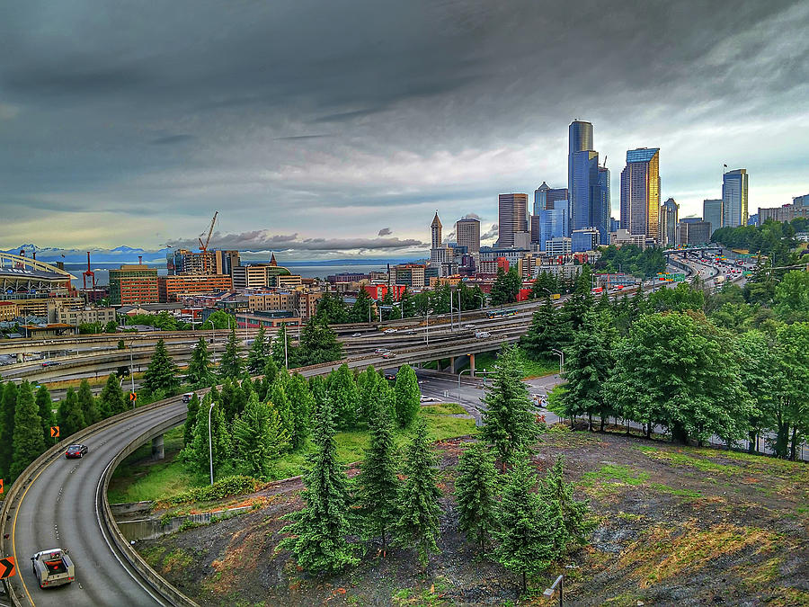 Cloudy And Rainy Day In Seattle Washington #15 Photograph by Alex Grichenko