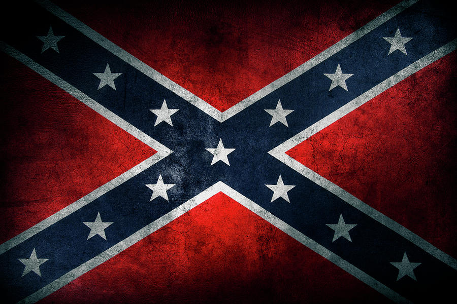 Aged Photograph - Confederate flag 21 by Les Cunliffe Aged Photograph - Confederate flag 21 by Les Cunliffe