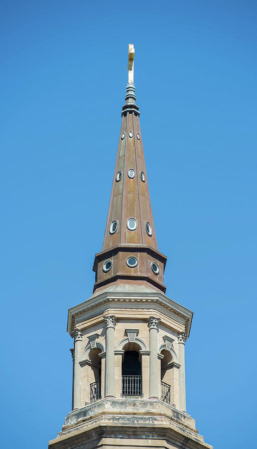 Historic church steeple in charleston south carolina historic di #15 Photograph by Alex Grichenko
