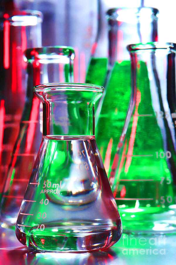 Chemical Photograph - Laboratory Equipment in Science Research Lab #15 by Olivier Le Queinec