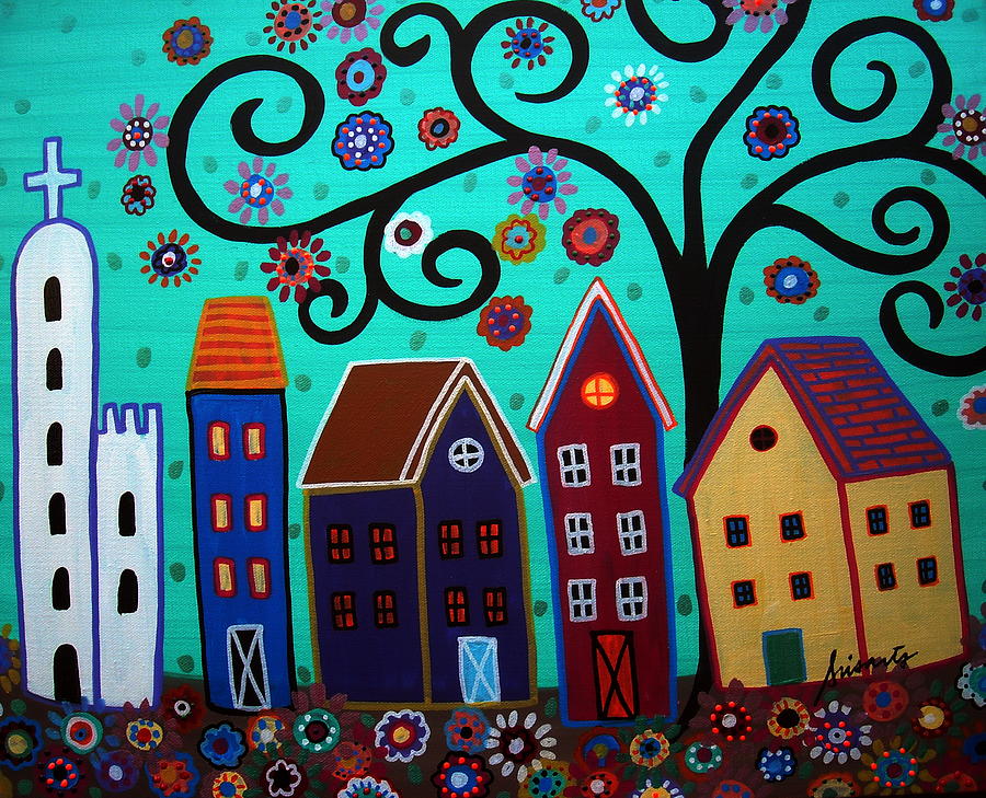 Mexican Town #15 Painting by Pristine Cartera Turkus