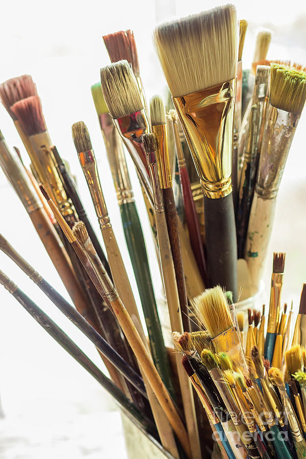 Old Artist Paintbrushes Photograph by Ezume Images - Fine Art America