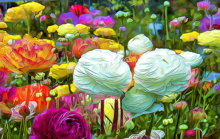 Flower Digital Art - Painting #15 by Maye Loeser