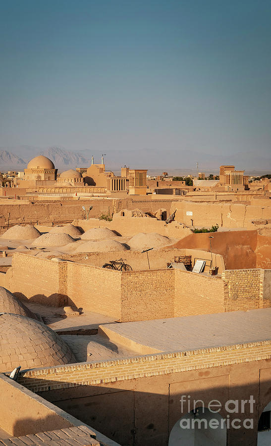 Rootops And Landscape View Of  Yazd City Old Town Iran #15 Photograph by JM Travel Photography