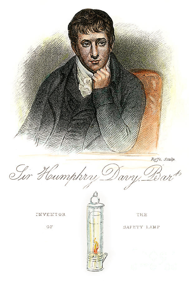 Lamp Drawing - Sir Humphry Davy, 1778-1829 #15 by Granger