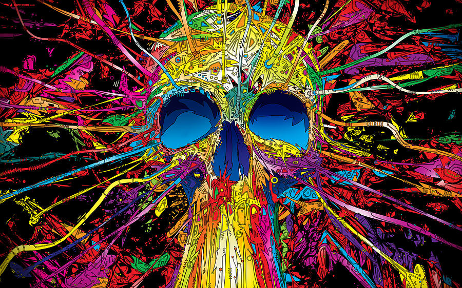 Skull Digital Art - Skull #15 by Super Lovely