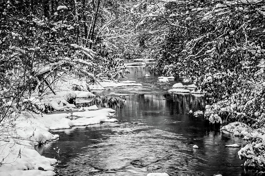 Snow And Ice Covered Mountain Stream #15 Photograph by Alex Grichenko