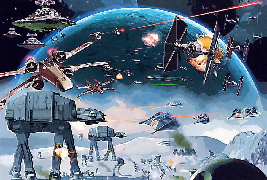 Star Wars At Poster Digital Art by Larry Jones | Fine Art America