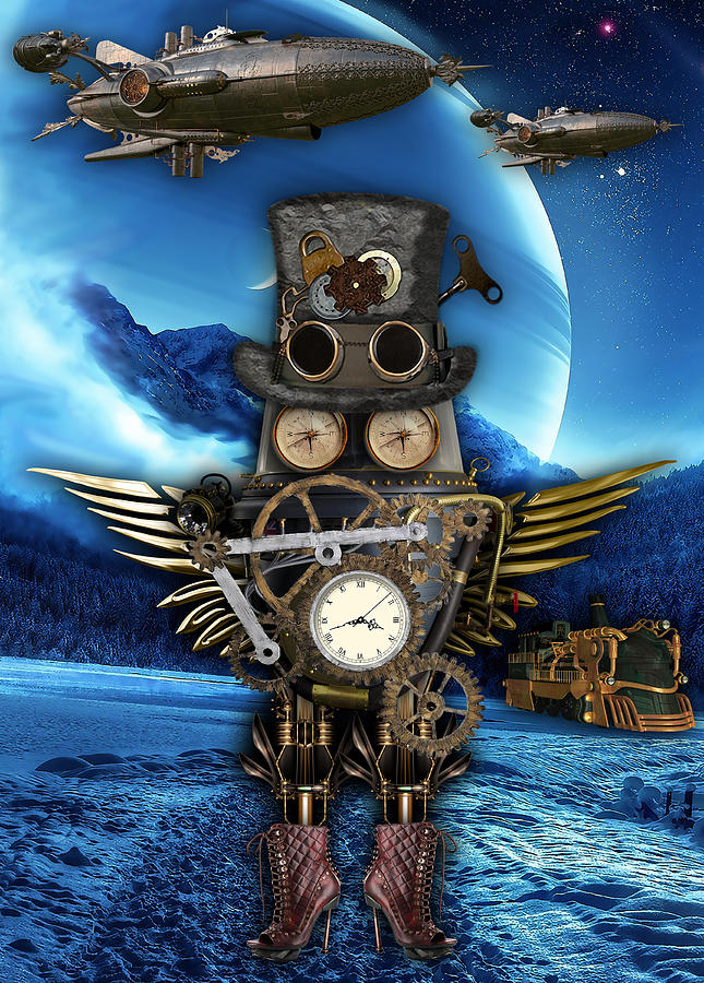Steampunk Art #15 Mixed Media by Marvin Blaine