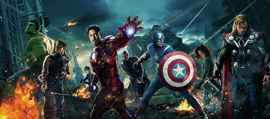 Captain America Digital Art - The Avengers 2012 by Geek N Rock Captain America Digital Art - The Avengers 2012 by Geek N Rock
