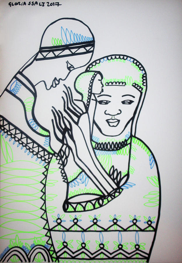 The Holy Family #15 Drawing by Gloria Ssali