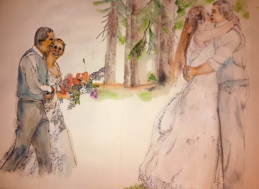 The Wedding Album  #15 Painting by Debbi Saccomanno Chan