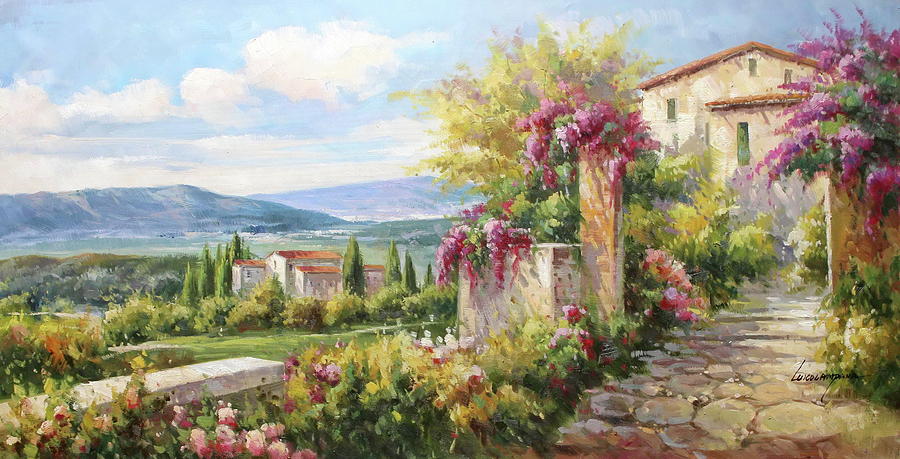 Tuscany Village Painting by Lucio Campana - Pixels