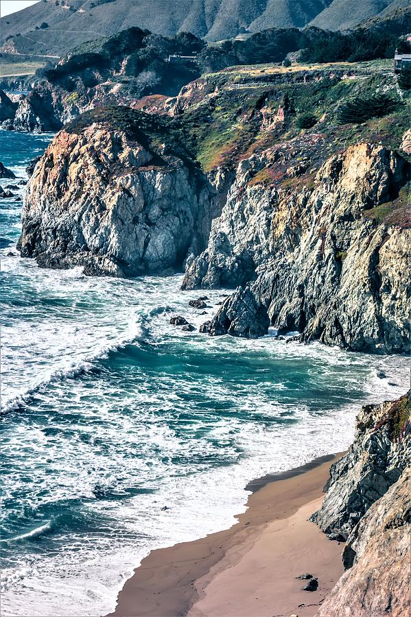 USA California pacific ocean coast shoreline #15 Photograph by Alex Grichenko