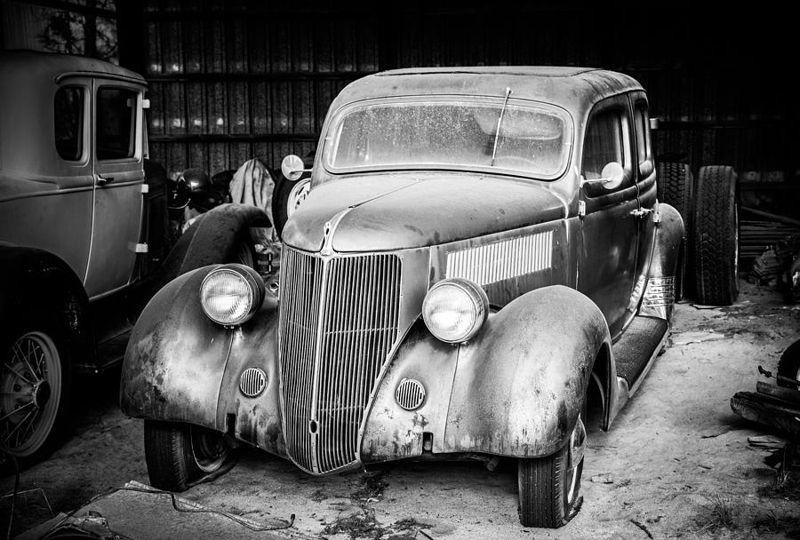 Vintage Autos in Black and White Photograph by Alicia BRYANT - Fine Art ...