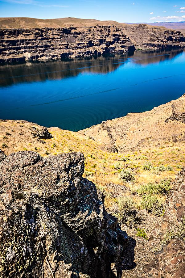 Wanapum Lake Colombia River Wild Horses Monument and canyons #15 Photograph by Alex Grichenko