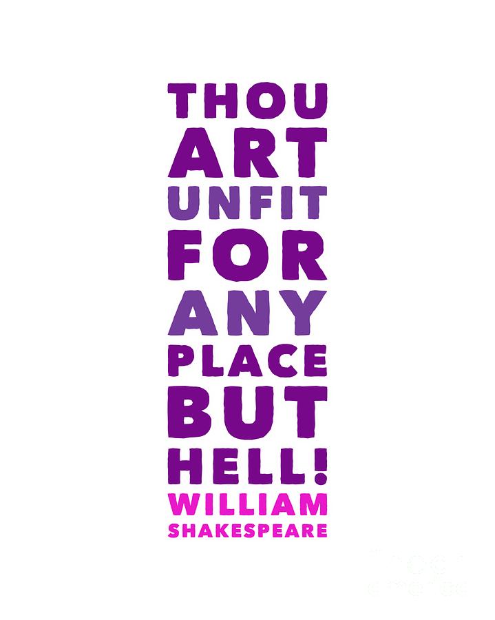 William Shakespeare, Insults and Profanities #15 Digital Art by Esoterica Art Agency