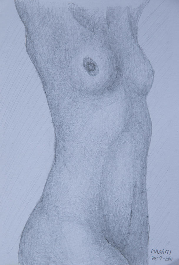 Nude Study #152 Drawing by Masami Iida