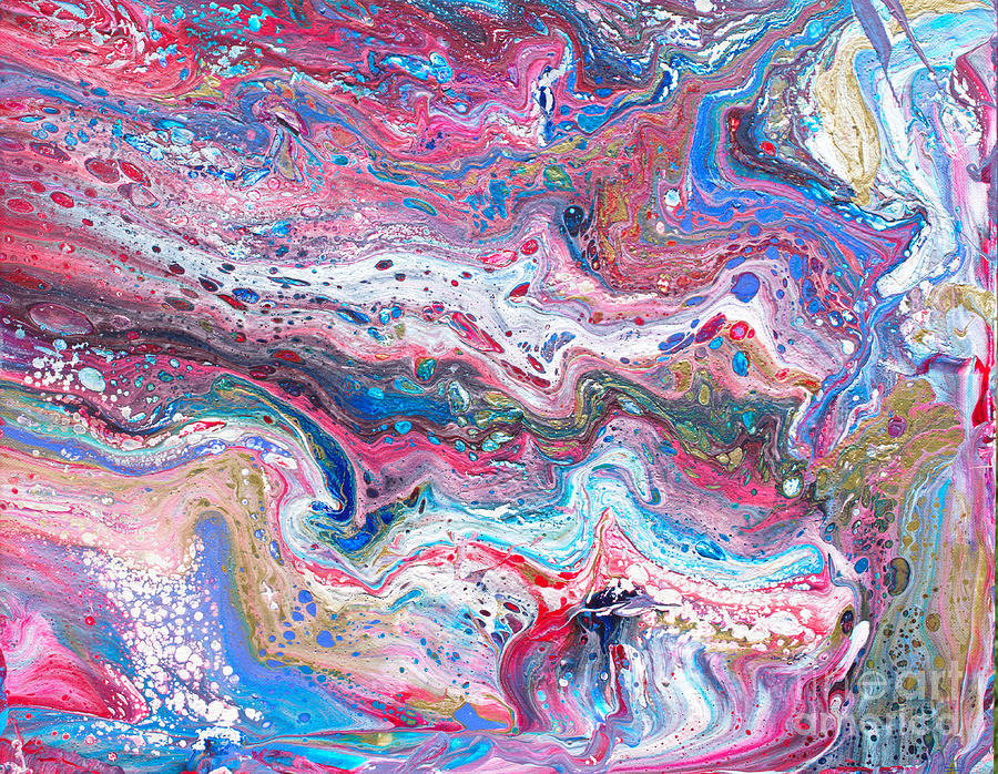 #154 Dirty pour swipe #154 Painting by Priscilla Batzell Expressionist Art Studio Gallery