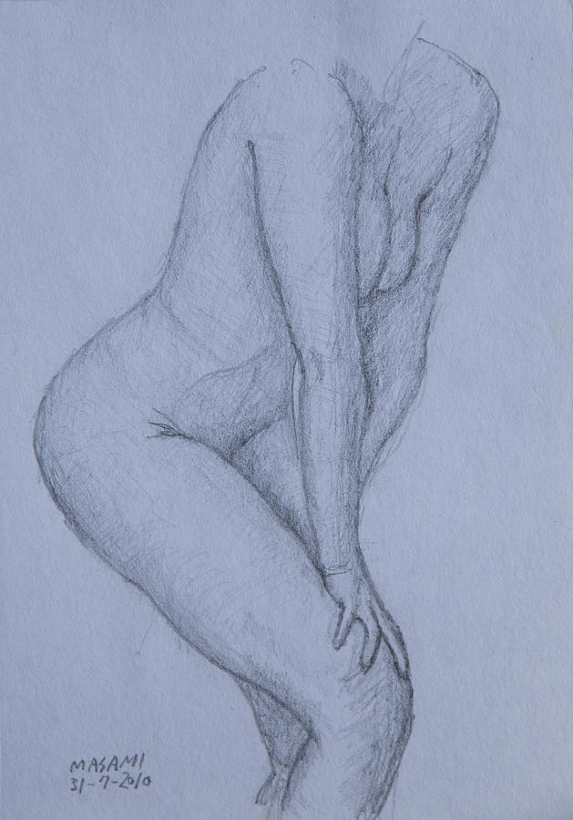 Nude Study #154 Drawing by Masami Iida