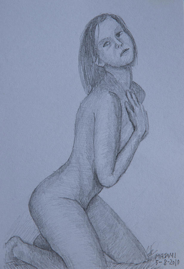 Nude Study #157 Drawing by Masami Iida