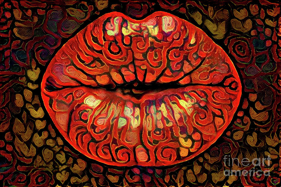 Kissing Lips #158 Digital Art by Amy Cicconi