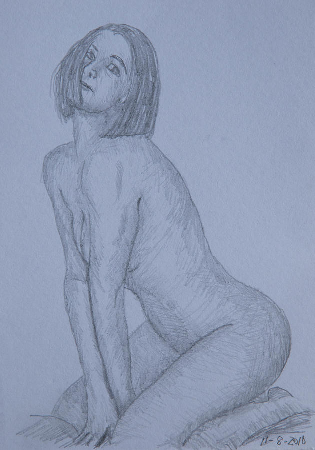 Nude Study #159 Drawing by Masami Iida