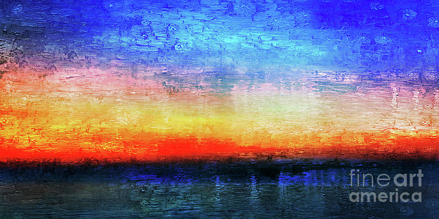 15a Abstract Seascape Sunrise Painting Digital Painting by Ricardos Creations