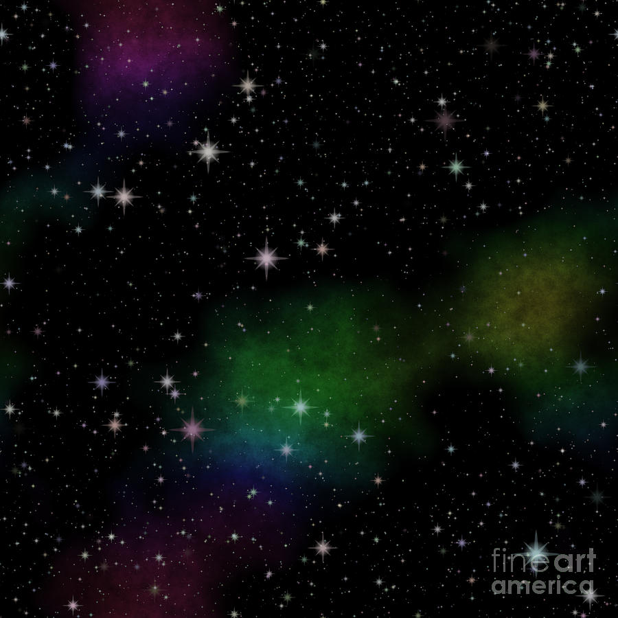 Abstract Stars Nebula Digital Art