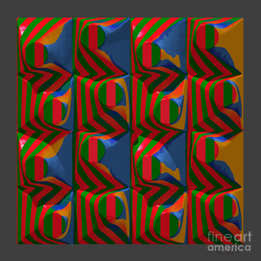 Pattern Digital Art - 16 Anomalies by Walter Neal