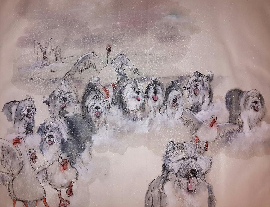 Dogs dogs dogs album  #16 Painting by Debbi Saccomanno Chan