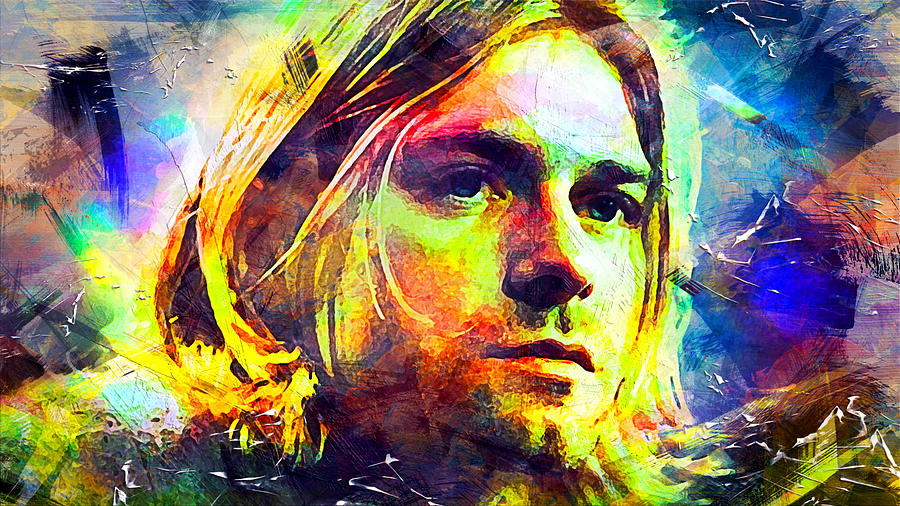 Kurt Cobain. Nirvana. Digital Art by Lilia Kosvintseva