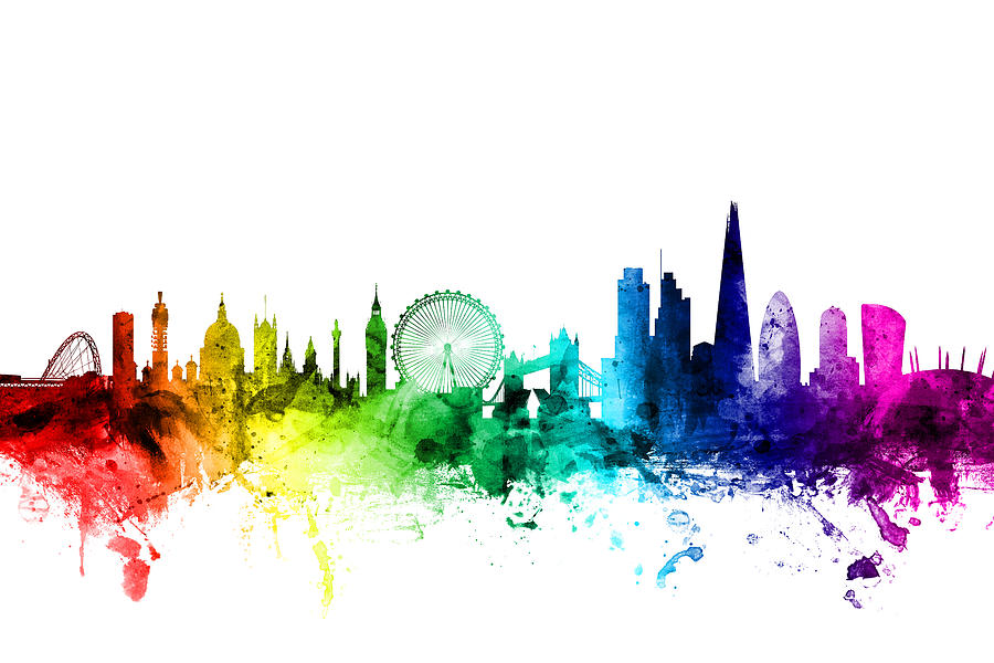 London England Skyline #16 Digital Art by Michael Tompsett