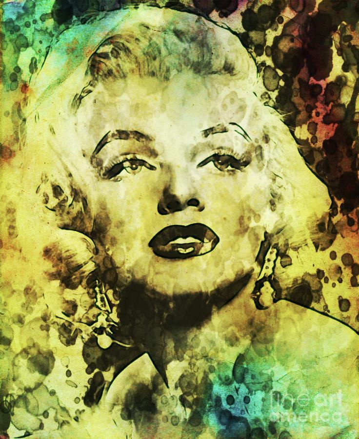 Chitty Digital Art - Marilyn Monroe Vintage Hollywood Actress #16 by Esoterica Art Agency
